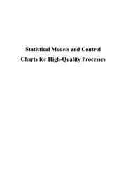 Tapa de Statistical models and control charts for high-quality processes