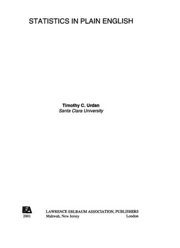 Tapa de Statistics in plain English