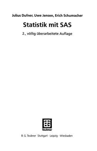Tapa de Statistik mit SAS