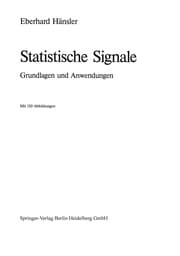 Tapa de Statistische Signale