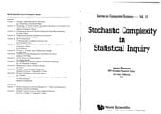 Tapa de Stochastic complexity in statistical inquiry