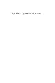 Tapa de Stochastic dynamics and control