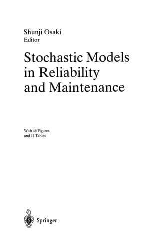 Tapa de Stochastic Models in Reliability and Maintenance