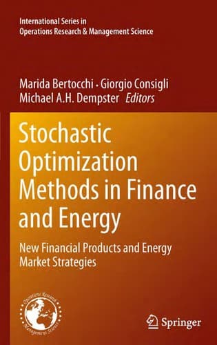 Tapa de Stochastic optimization methods in finance and energy