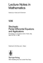 Tapa de Stochastic partial differential equations and applications
