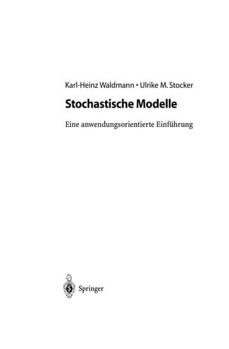 Tapa de Stochastische Modelle
