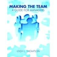 Tapa de Making The Team A Guide For Managers