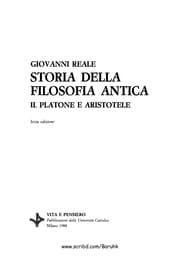 Tapa de Storia della filosofia antica