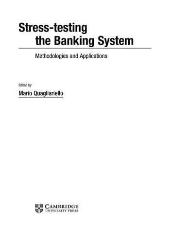 Tapa de Stress-testing the banking system