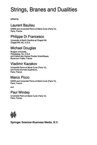 Tapa de Strings, Branes and Dualities