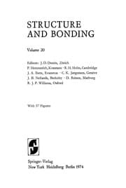 Tapa de Structure and Bonding, Volume 20