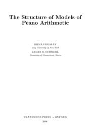 Tapa de The structure of models of Peano arithmetic