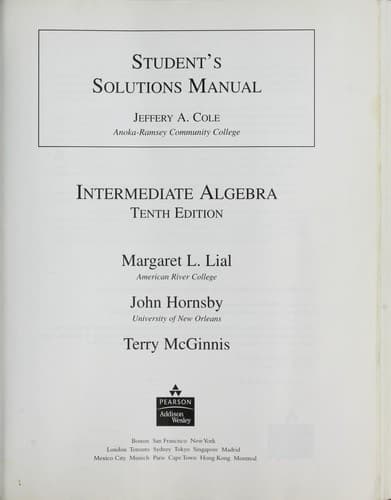 Tapa de Student's solutions manual
