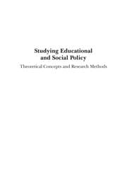 Tapa de Studying educational and social policy