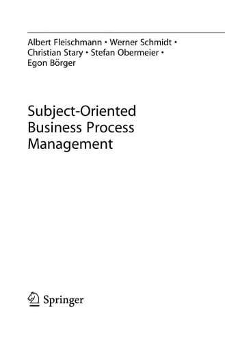Tapa de Subject-Oriented Business Process Management