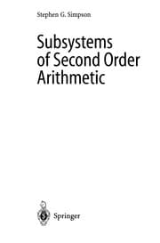 Tapa de Subsystems of Second Order Arithmetic