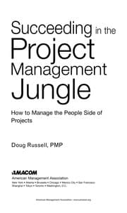 Tapa de Succeeding in the project management jungle
