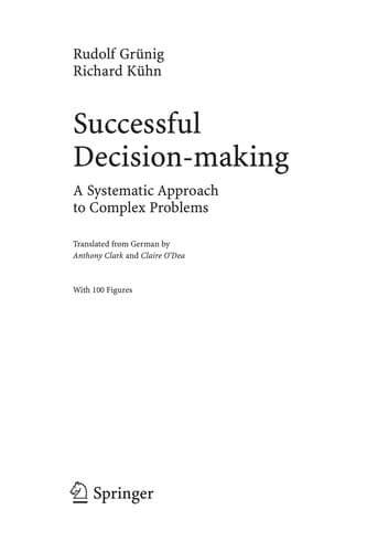 Tapa de Successful decision making