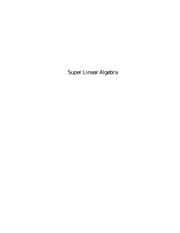 Tapa de Super linear algebra