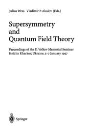 Tapa de Supersymmetry and quantum field theory
