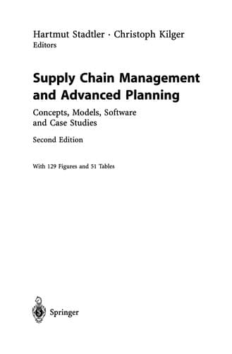 Tapa de Supply Chain Management and Advanced Planning