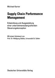 Tapa de Supply chain Performance Management
