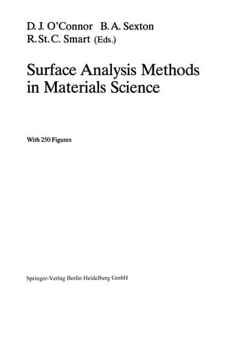 Tapa de Surface Analysis Methods in Materials Science