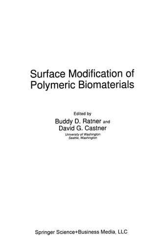 Tapa de Surface Modification of Polymeric Biomaterials