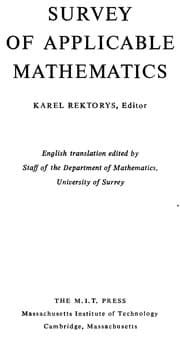 Tapa de Survey of applicable mathematics