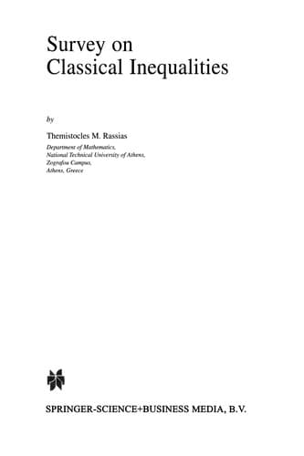 Tapa de Survey on Classical Inequalities