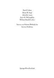 Tapa de Surveys on Solution Methods for Inverse Problems
