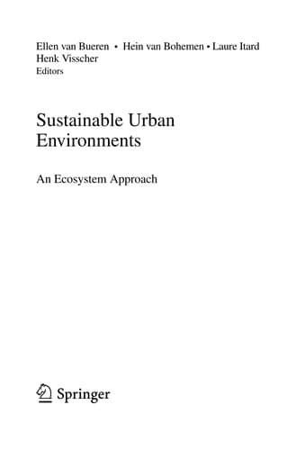 Tapa de Sustainable Urban Environments