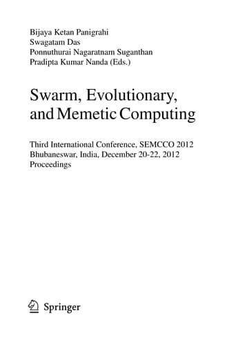 Tapa de Swarm, Evolutionary, and Memetic Computing