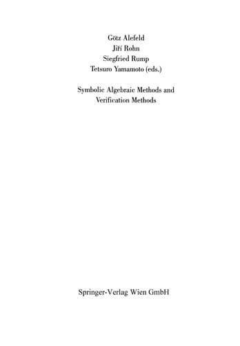 Tapa de Symbolic Algebraic Methods and Verification Methods