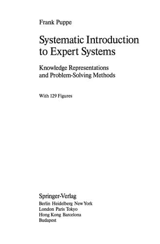 Tapa de Systematic Introduction to Expert Systems