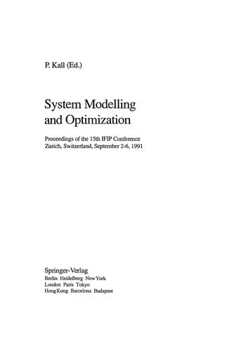 Tapa de System Modelling and Optimization