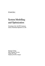 Tapa de System Modelling and Optimization