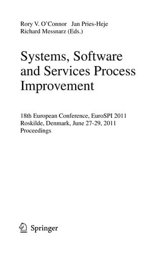 Tapa de Systems, Software and Service Process Improvement