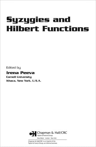 Tapa de Syzygies and Hilbert functions