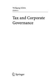 Tapa de Tax and corporate governance