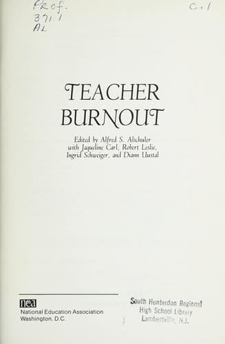 Tapa de Teacher burnout