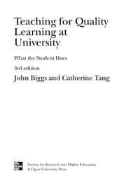 Tapa de Teaching for quality learning at university