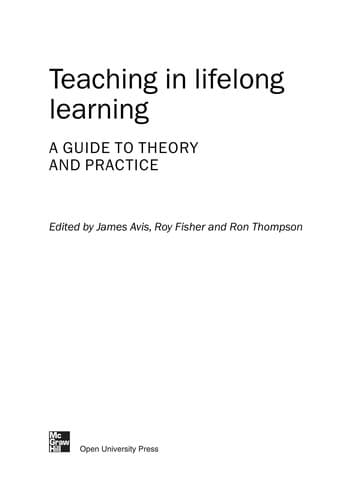 Tapa de Teaching in lifelong learning