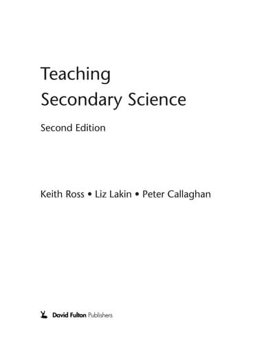 Tapa de Teaching secondary science