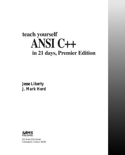 Tapa de Teach yourself ANSIC[plus plus] in 21 days