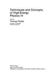 Tapa de Techniques and Concepts of High-Energy Physics IV