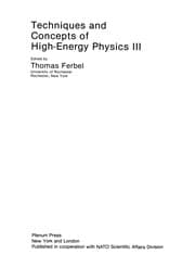 Tapa de Techniques and Concepts of High-Energy Physics III