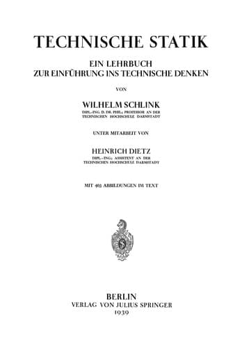 Tapa de Technische Statik