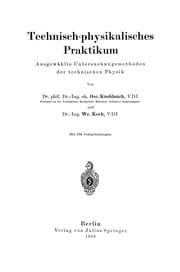 Tapa de Technisch-physikalisches Praktikum