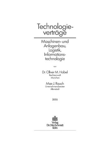 Tapa de Technologieverträge